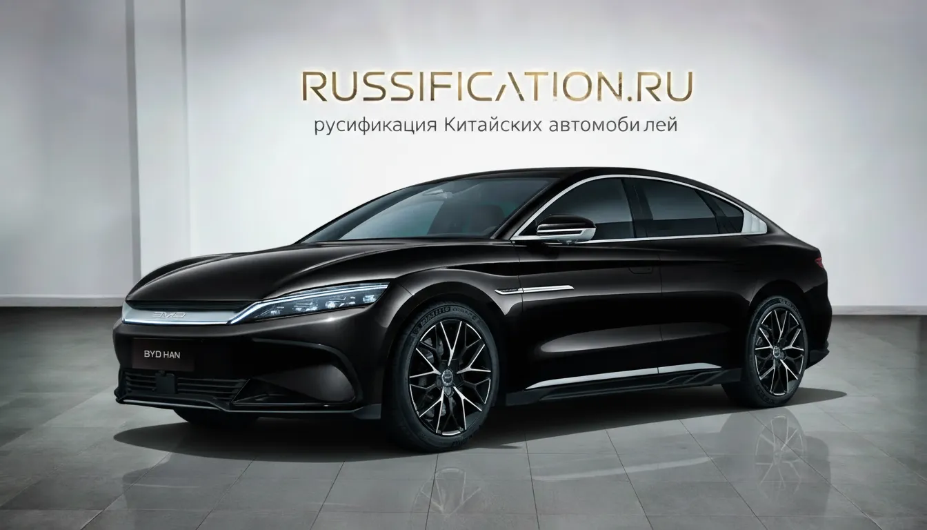 Русификация BYD Han в Москве - профессиональный перевод интерфейса китайского автомобиля на русский, установка приложений